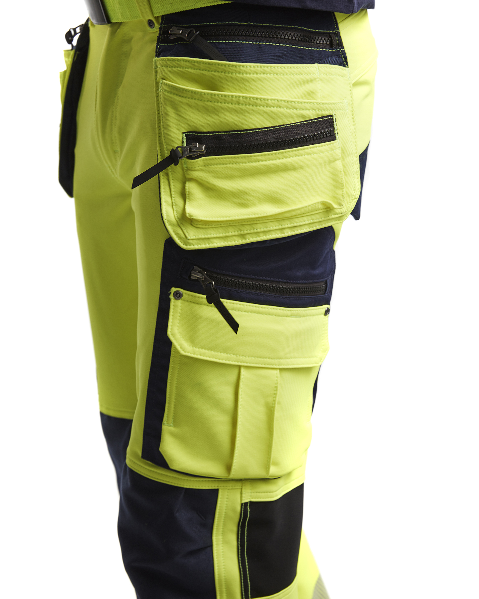 HighVis Class 1 Stretch Work Trousers Holster Pockets  Snickers Workwear